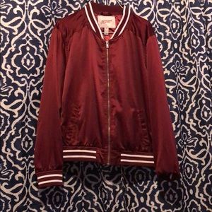 A silky red jacket